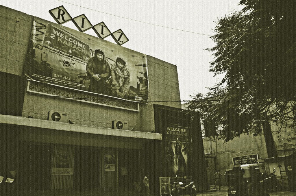 An Exterior Shot Of The Ritz Single-Screen Cinema In New Delhi