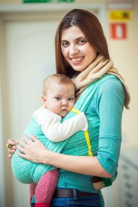 Olena with her daughter 